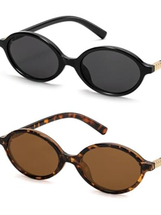Women\'s Retro Oval Sunglasses Vintage Trendy Sunglasses